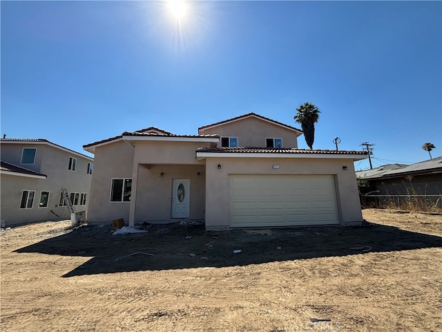 view of front facade with a garage