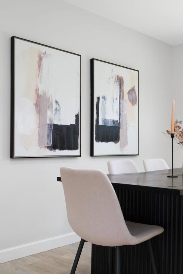 interior space featuring light hardwood / wood-style floors