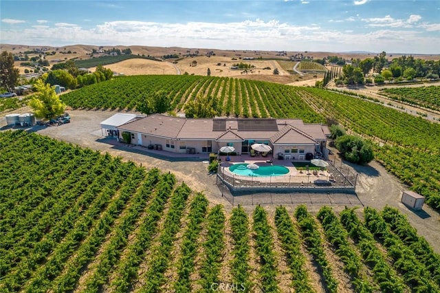 drone / aerial view featuring a rural view