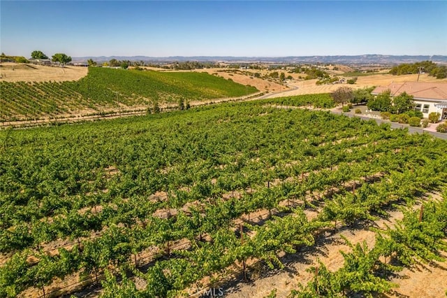 birds eye view of property with a rural view