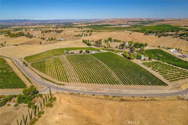 drone / aerial view featuring a rural view