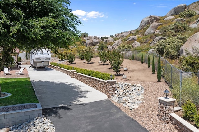 view of community with a patio area