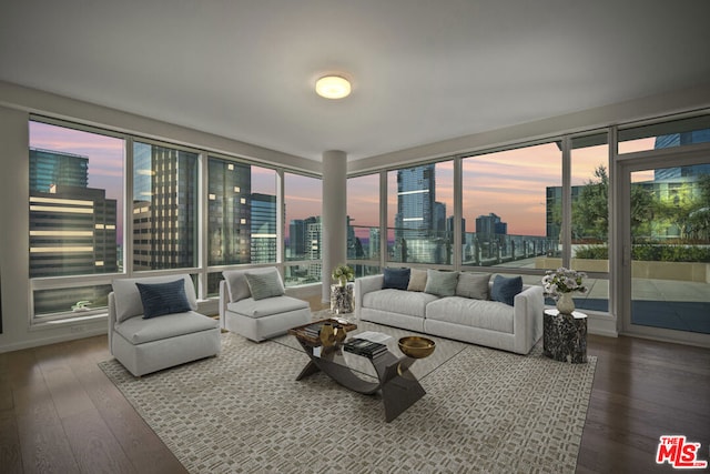 view of sunroom