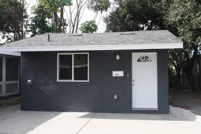 15814 Septo St, North Hills, CA 91343 - view of front of house with a shingled roof and stucco siding
