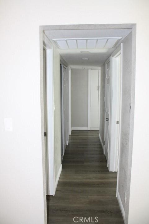 hall featuring dark hardwood / wood-style flooring