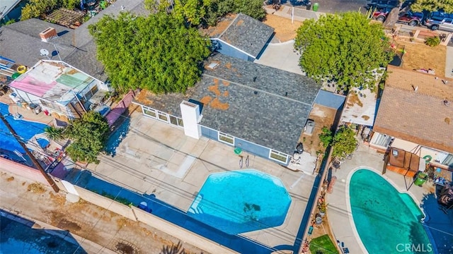 15814 Septo St, North Hills, CA 91343 - drone / aerial view of a pool