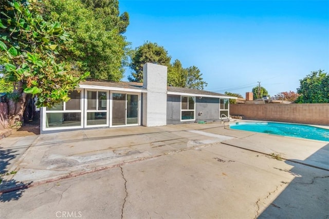 15814 Septo St, North Hills, CA 91343 - view of swimming pool featuring a patio and a fenced backyard