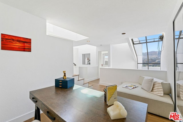 living room featuring light hardwood / wood-style floors