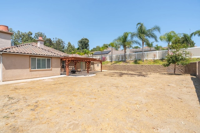 view of yard with a patio area