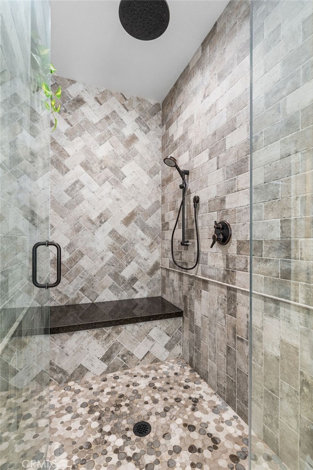 bathroom with an enclosed shower