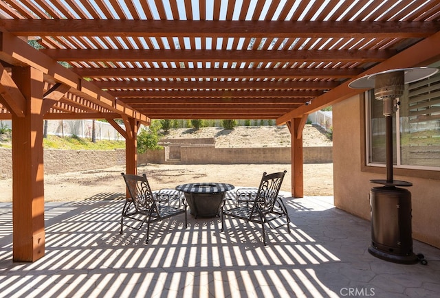 view of patio / terrace with a pergola