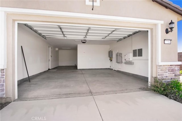 garage with a carport