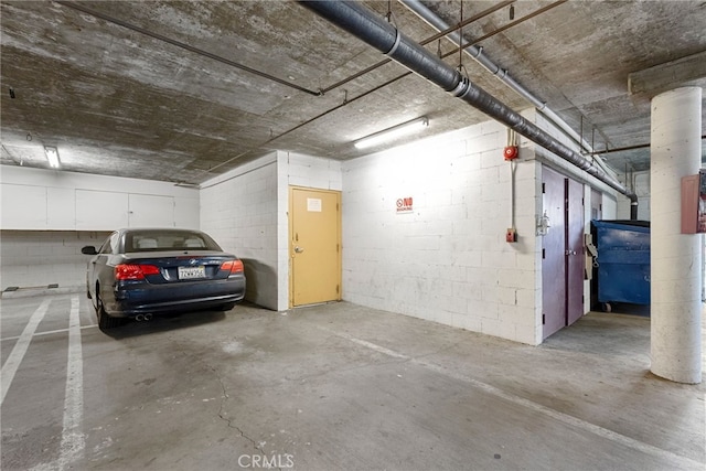 4301 Fulton Ave Unit 301, Sherman Oaks, CA 91423 - parking garage featuring concrete block wall
