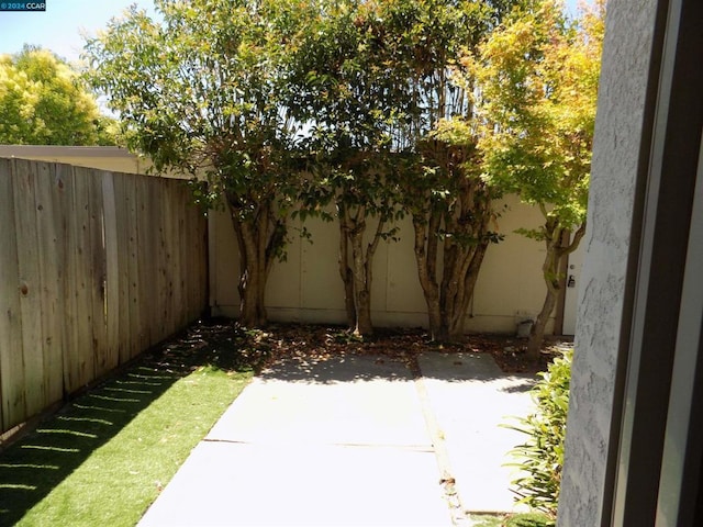 view of yard with a patio area