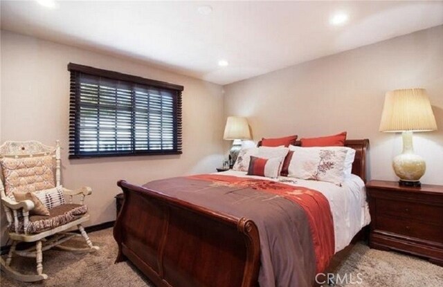 view of carpeted bedroom