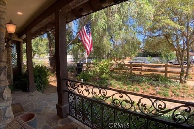 balcony featuring a patio