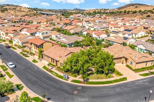 bird's eye view featuring a mountain view