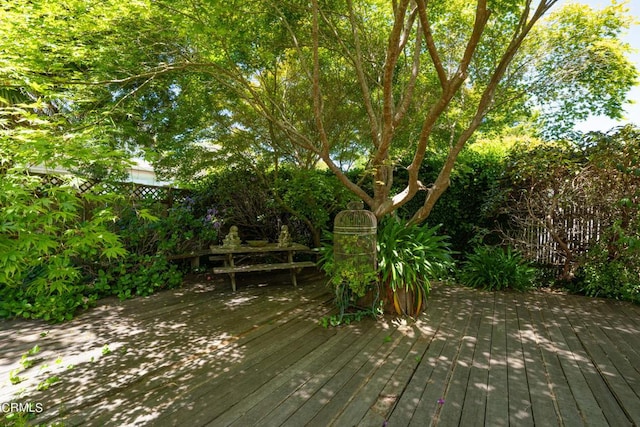 view of wooden terrace