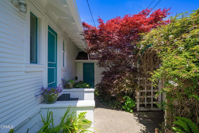 view of doorway to property