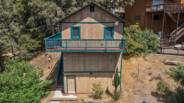 exterior space with a balcony