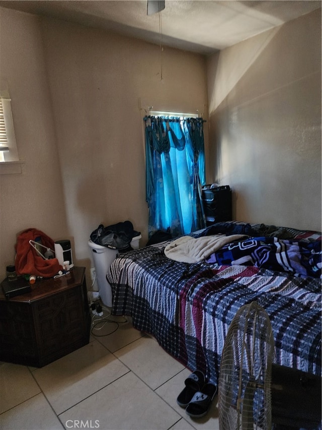 view of tiled bedroom