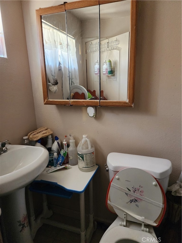 bathroom with toilet and sink