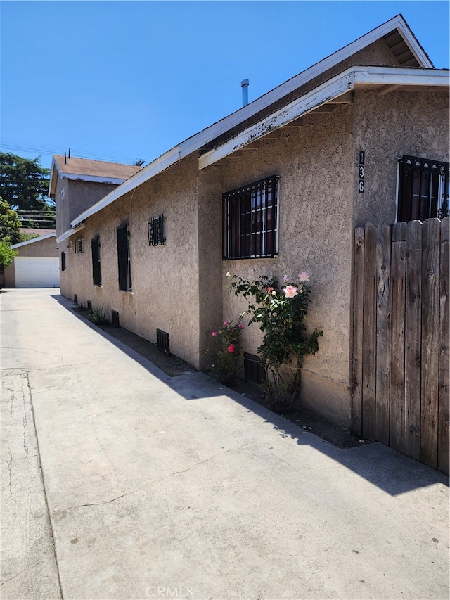 view of home's exterior with a patio area