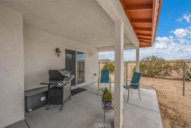 view of patio / terrace with area for grilling