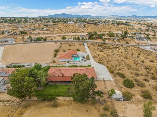 aerial view featuring a mountain view