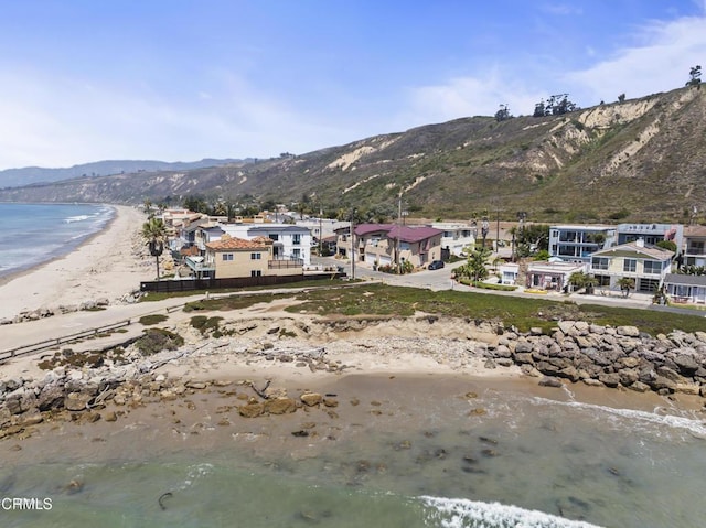 property view of mountains with a beach view and a water view