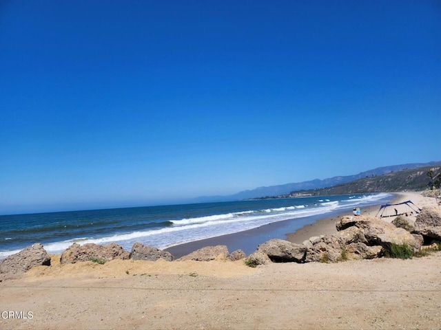 water view with a view of the beach