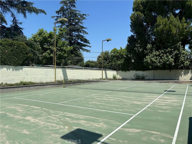 view of tennis court