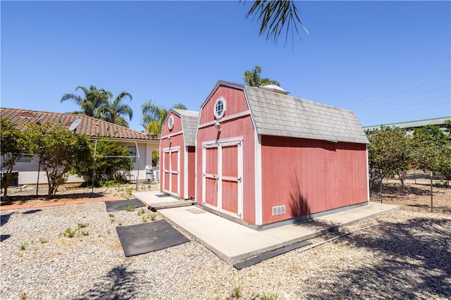 view of shed