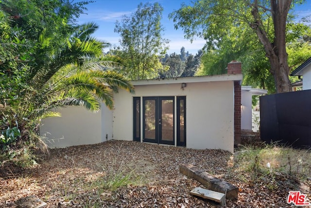 exterior space with french doors