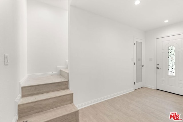 entryway featuring light hardwood / wood-style floors