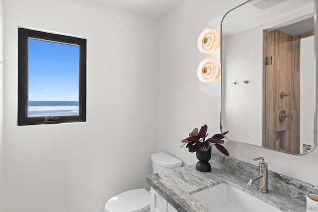 bathroom featuring toilet and vanity