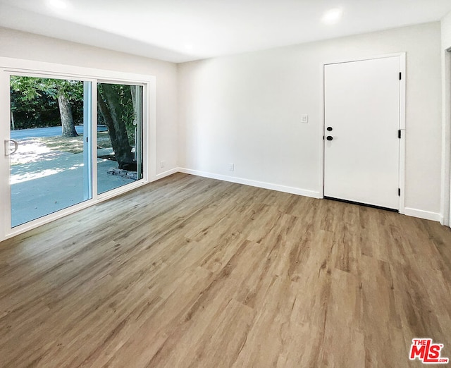 empty room featuring light hardwood / wood-style flooring