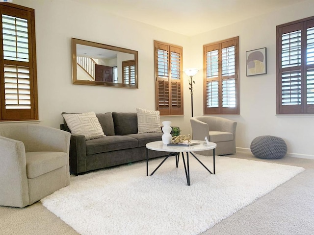 view of carpeted living room