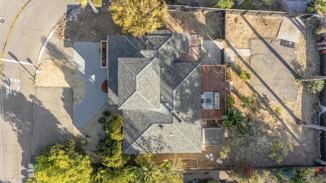 view from above of property