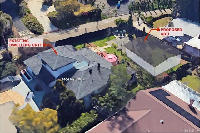 aerial view of property's location