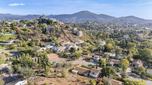 4404 Vista Way, La Mesa, CA 91941 - aerial view of property's location with a mountain backdrop and nearby suburban area