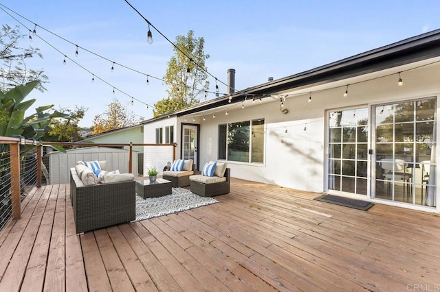 4404 Vista Way, La Mesa, CA 91941 - wooden terrace featuring an outdoor living space