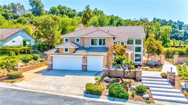 view of front of house featuring a garage