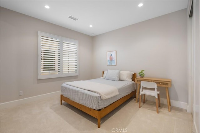 view of carpeted bedroom