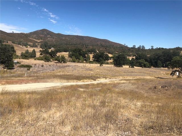 view of mountain feature featuring a rural view