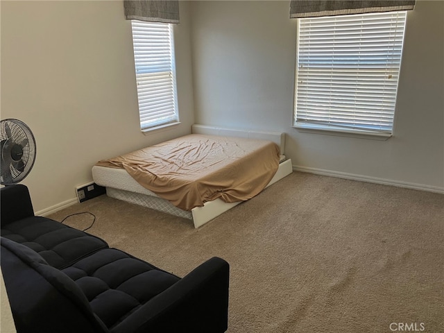 view of carpeted bedroom