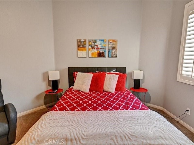 view of carpeted bedroom