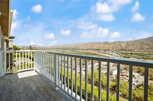 balcony with a mountain view