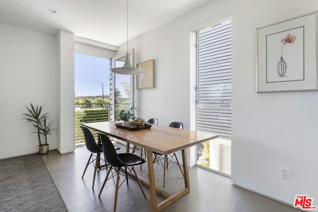 view of dining area