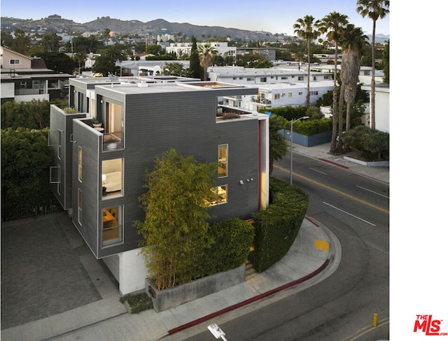 exterior space with a mountain view